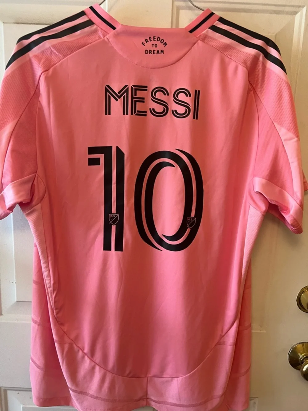 Adidas Argentina Pink Messi Number 10 Soccer Jersey